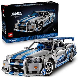 1410-pc LEGO Technic 2 Fast 2 Furious Nissan Skyline GT-R (R34) Car (42210) $112 + Free S&H