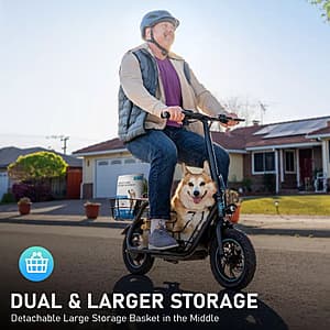Mastgoal 550W Electric Scooter Seat w/ Dual Detachable Storage Basket $330 + Free S&H
