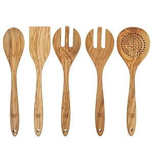 5-Piece The Pioneer Woman Olivewood Kitchen Cooking Utensil Tool Set $10