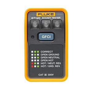 Fluke ST120 Integrated GFCI LEDs Socket Tester w/o Beeper $8