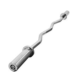 4' Signature Fitness Olympic Steel Barbell Curl Bar w/ 2" Olympic Sleeves $10 + Free S&H on $35+