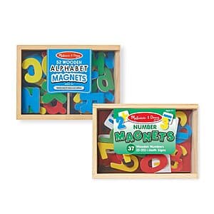 89-Piece Melissa & Doug Deluxe Magnetic Letters and Numbers Set $13.65