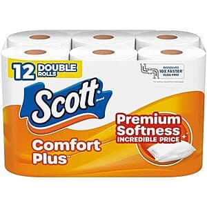 12-ct 231-Sheets Scott ComfortPlus Double Roll Toilet Paper 5 for $20.85 w/ Subscribe & Save