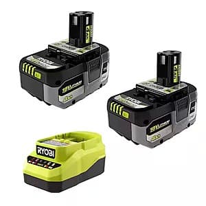 2-Ct RYOBI ONE+ 4Ah 18V Li-Ion Batteries w/ 2A Charger & Bonus Tool $129 + Free S&H