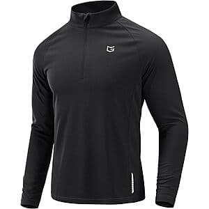 G Gradual Men’s Athletic Long Sleeve Quarter-Zip Pullover Shirt (Various Colors) $13.90