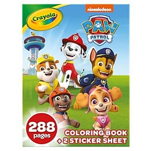 288-Pages Crayola PAW Patrol Coloring Book w/ Stickers $2.95
