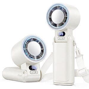 Deyhoc 3600mAh Rechargeable Portable Handheld Turbo Fan $7.80