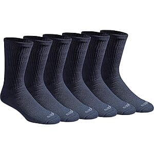 6-Pairs Dickies Men's Dri-Tech Essential Moisture Control Crew Socks (various) from $8.15