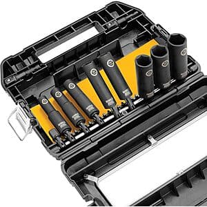 10-Piece DeWALT 1/2" Drive Impact Socket Set w/ 1/4" to 1/2" Adapters $38 + Free Shipping
