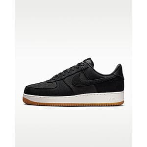 Men's Nike Air Force 1 '07 LV8 SE Canvas Casual Shoes (Black/White) $70 + Free S&H