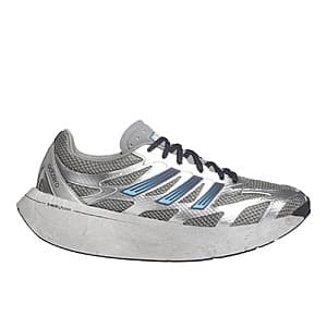 adidas Men's Adizero Aruku running shoes in grey and silver colorway.