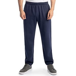 Fruit of the Loom Men's Eversoft Fleece Elastic Bottom Sweatpants w/ Pockets (Navy) $7.45
