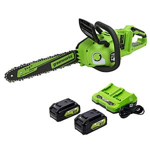 14" Greenworks 48V (2x 24V) Brushless Cordless Chainsaw w/ 2x 4Ah Batteries $90.35 + Free Shipping