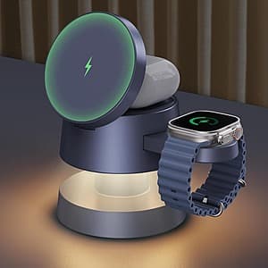 iVANKY 4-in-1 Wireless Charging Station w/ Night-Lamp $15 + Free S&H