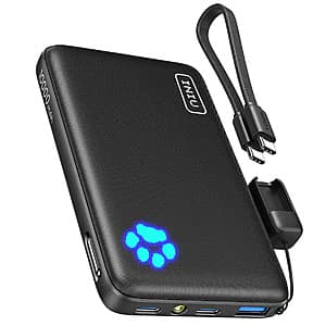 10000mAh INIU 22.5W Power Bank w/ Detachable USB-C Cable (2x USB-C, 1x USB-A) $13 + Free S&H