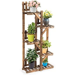 51.5" Giantex 5-Tier Fir Wood Plant Stand for 6 Potted Plants $23 + Free Shipping