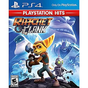 Ratchet & Clank PlayStation Hits game case for PS4 and PS5 consoles.