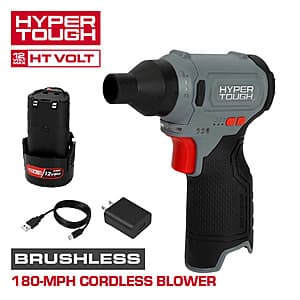 Hyper Tough 12V 180-MPH Cordless Blower w/ USB-C Charging Cable $35