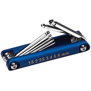 7-Pc Performance Tool Chrome Vanadium Metric Long Arm Hex Key Set $3.10
