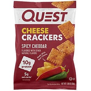12-Count 1.06-Oz Quest Nutrition Cheese Crackers (Spicy Cheddar Blast) 2 for $38.15 + $10 Amazon Credit w/ Subscribe & Save + Free Shipping