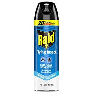 18-Oz Raid Flying Insect Spray for Indoor/Outdoor $3.05 w/ S&S