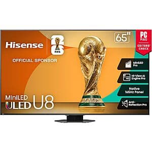 65" Hisense U8 Mini LED ULED 4K UHD Google Smart TV (2025) $799.95 + Free S&H