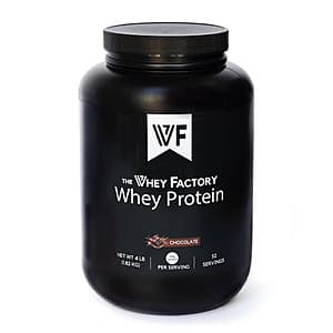 4-Lb The Why Factory Chocolate Whey Protein Powder $23 + Free S&H