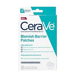 22-Count CeraVe Hydrocolloid Oil Absorbing Skin Spot/Blemish Barrier Patches $5.60 w/ Subscribe & Save