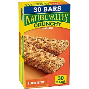 30-Ct Nature Valley Crunchy Granola Bars (Peanut Butter) $4.80 w/ S&S