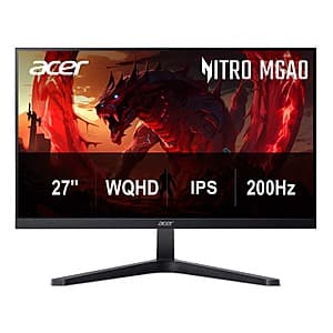27" Acer Nitro 2560x1440 IPS 200Hz Gaming Monitor w/ FreeSync Premium Technology $135 + Free S&H