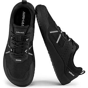 AIRHAS Men's Anatomical Toe Box Barefoot Shoes in various colors, displaying the minimalist design with anatomical toe box structure.