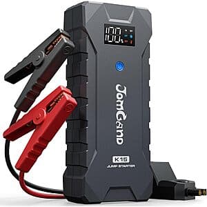 JOMGAND K15 2500A 12V Car Battery Jump Starter $22.50
