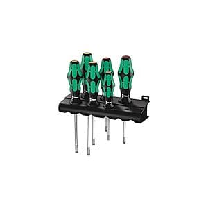 6-Pc Wera Kraftform Plus 334/6 Screwdriver Set w/ Rack & Lasertip $30 + Free S&H w/ Prime