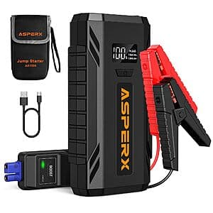 2000A AsperX Portable Car Jump Starter Battery (Up to 7.0L Gas / 5.5L Diesel) $20 + Free Shipping