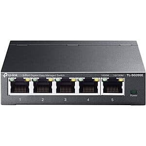 Select Accounts: TP-Link 5-Port Gigabit Easy Managed Switch $9.30 or less