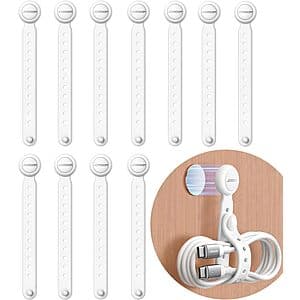 12-Pack Joyroom Silicone Magnetic Cable Ties (White) $5