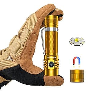 1200 lm Wurkkos WK03 Rechargeable EDC Flashlight w/ 18650 Battery & Magnetic Cap $17