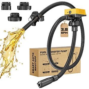 Ecarke Cordless 3.8 GPM Fuel Transfer Pump (DeWalt 20V & Milwaukee 18V Comp.) $38.25 + Free S&H
