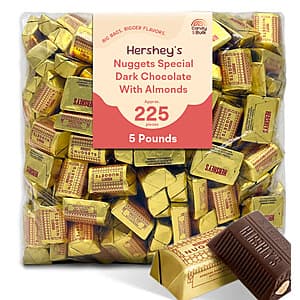 5-lbs Hershey's Nuggets Special Dark Mildly Sweet Chocolate with Almonds $20 + Free Shipping