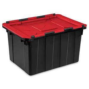 12 Gallon Sterilite Hinged Lid Industrial Storage Tote $5 (In-Store Only)