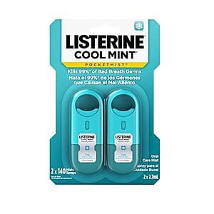 Select Accounts: 2-Pack 0.26-Oz Listerine Cool Mint Pocketmist Oral Care Mist $2.75 w/ Subscribe & Save