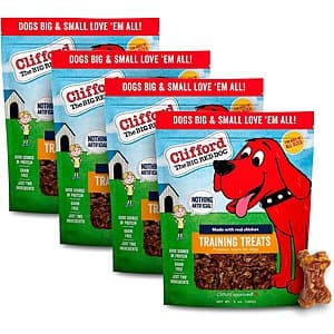 4-Pack 5-Oz Clifford The Big Red Dog Real Chicken Training Dog Treats $9.35 w/ Subscribe & Save
