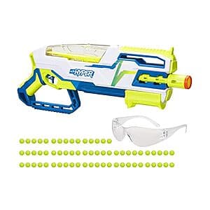 NERF Hyper Bundle Siege-50 Pump Action Blaster Toy w/ 65x Hyper Rounds & Eyewear $9 + Free Shipping w/ Prime