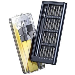 AXTH 38-in-1 Precision Screwdriver Set w/ Bearing Steel Bits $6