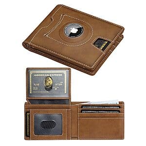 furid RFID Blocking Leather Wallet w/ AirTag Holder & 2 ID Windows (Various) $5.70