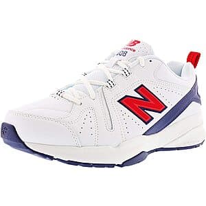 New Balance Men's 608 V5 Casual Comfort Cross Trainer (Size 15, White/Red) $22.35