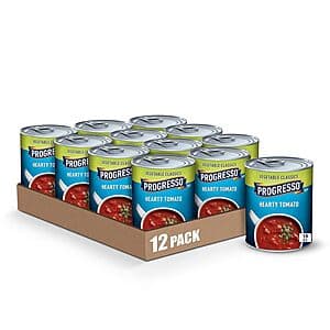 12-Pack 19-Oz Progresso Vegetable Classics Soup (Hearty Tomato) $8.90 w/ Subscribe & Save