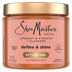 15-Ounce SheaMoisture Define & Shine Styling Gel (Coconut Hibiscus & Flaxseed) $2.90 w/ Subscribe & Save