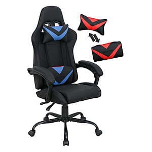 X Rocker Octane Racing Gaming Chair w/ Reversible Faux Leather Cushions (Black) $75 + Free Shipping