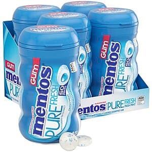 Select Accts: 4-Pk 50-Count Mentos Sugar-Free Chewing Gum w/ Xylitol (Mint) $7.65 w/ S&S